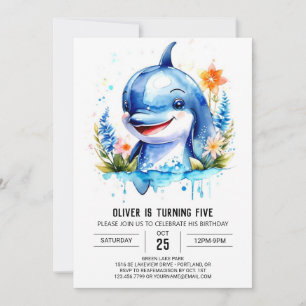 Ocean Animals Fantasy Dolfijn Verjaardag Kaart