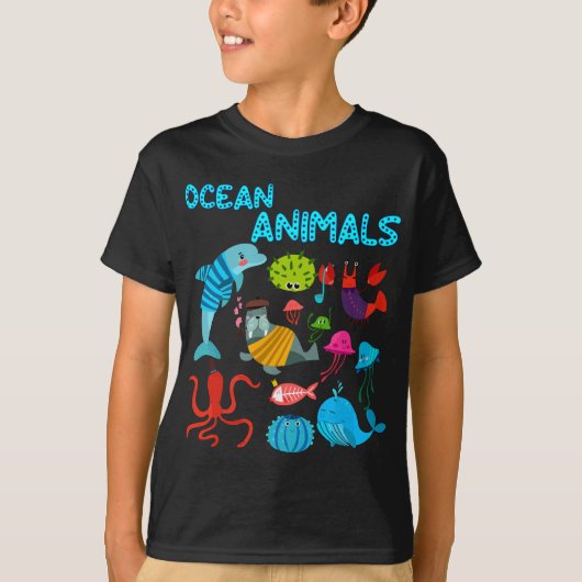 Ocean Animals Marine Creats under the Zee Gift T-shirt (Voorkant)