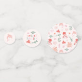 Ocean Animals Meisje 1e Verjaardagsfeest Confetti (Achterkanten)