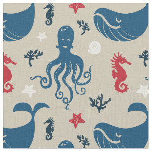 Ocean Animals   Nautical Nursery Stof