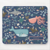 Ocean Animals onder de naam Monogram van het Zee Muismat (Voorkant)