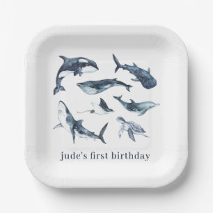 Ocean Animals Paper Borden Napkins Papieren Bordje