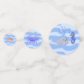Ocean Animals Party Table Confetti (Achterkanten)