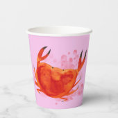 Ocean Animals Zee Life Kids Verjaardagsfeestje Roz Papieren Bekers (Achterkant)