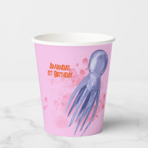 Ocean Animals Zee Life Kids Verjaardagsfeestje Roz Papieren Bekers