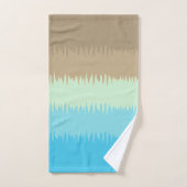 Ocean Aqua Blue Jade Beige Brown Cream Bad Handdoek (Handdoek)