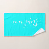 Ocean Aqua gepersonaliseerde monogram werkhanddoek Handdoek (Handdoek)
