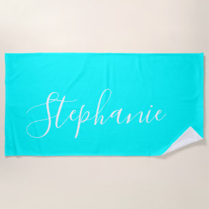 Ocean Aqua monogram yoga mat towel Strandlaken