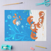 Ocean Aquatic Cute Crab Funny Fish Ontkoppeling Tissuepapier (Craft)