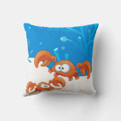 Ocean Aquatic Cute Crab Pillow Kussen (Achterkant)