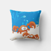 Ocean Aquatic Cute Crab Pillow Kussen (Voorkant)