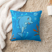 Ocean Aquatic Cute Dolphin Pillow Kussen (Deken)