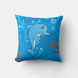 Ocean Aquatic Cute Dolphin Pillow Kussen