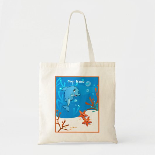Ocean Aquatic Cute Dolphin Starfish Custom Tas (Voorkant)