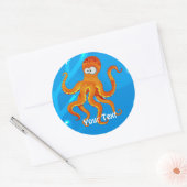 Ocean Aquatic Cute Octopus Custom Sticker (Envelop)
