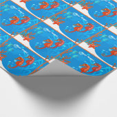 Ocean Aquatic Cute Seahorse Custom Wrap Cadeaupapier (Hoek)