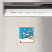 Ocean Aquatic Cute Shark Custom Magnet (Insitu (Vaatwasser))