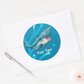Ocean Aquatic Cute Shark Custom Sticker (Envelop)