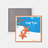 Ocean Aquatic Cute Starfish Custom Magnet (Voorkant / Achterkant)