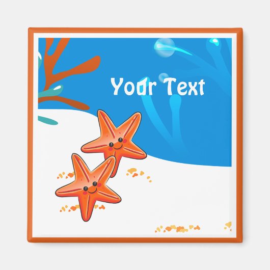 Ocean Aquatic Cute Starfish Custom Magnet (Voorkant)