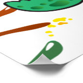 Ocean Aquatic Cute Turtle Starfish Kinder Room P Poster (Hoek)