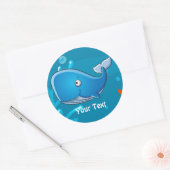 Ocean Aquatic Cute Whale Custom Sticker (Envelop)