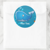 Ocean Aquatic Cute Whale Custom Sticker (Tas)