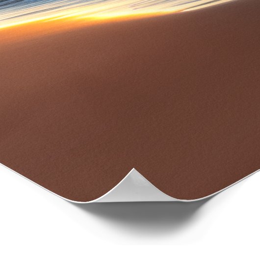 Ocean Art en Quote | Zonsondergang op het zandstra Poster (Hoek)