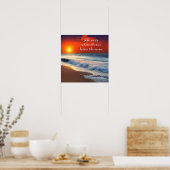 Ocean Art en Quote | Zonsondergang op het zandstra Poster (Keuken)