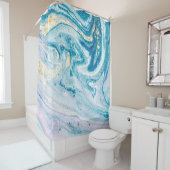 Ocean Art: Marmeren Agaat wervelt. Douchegordijn (In situ)