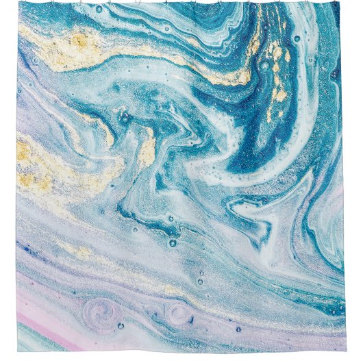 Ocean Art: Marmeren Agaat wervelt. Douchegordijn (Voorkant)