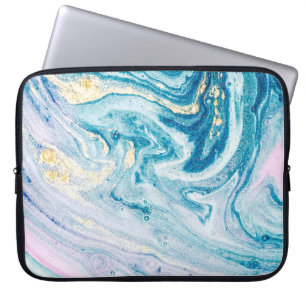 Ocean Art: Marmeren Agaat wervelt. Laptop Sleeve