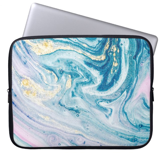 Ocean Art: Marmeren Agaat wervelt. Laptop Sleeve (Voorkant)