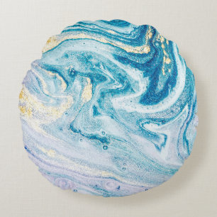 Ocean Art: Marmeren Agaat wervelt. Rond Kussen