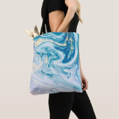 Ocean Art: Marmeren Agaat wervelt. Tote Bag (Dichtbij)