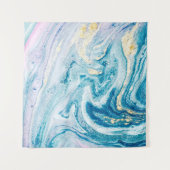 Ocean Art: Marmeren Agaat wervelt. Wandkleed (Voorkant (horizontaal))