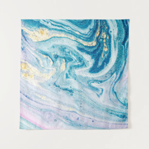 Ocean Art: Marmeren Agaat wervelt. Wandkleed