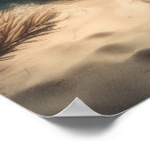 Ocean Art | Strandgolven en palmbomen Tropisch Poster (Hoek)