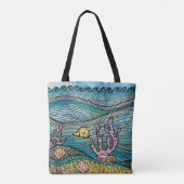 Ocean Art Tote Bag (Achterkant)