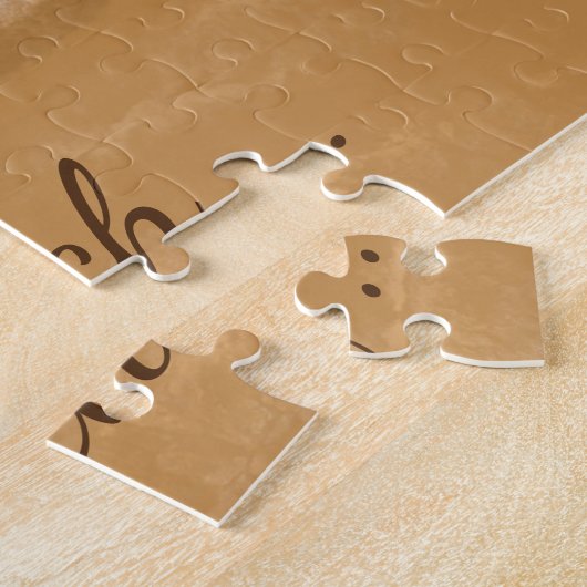 Ocean Art, White Foamy Waves op een zandstrand Legpuzzel (Zijkant)