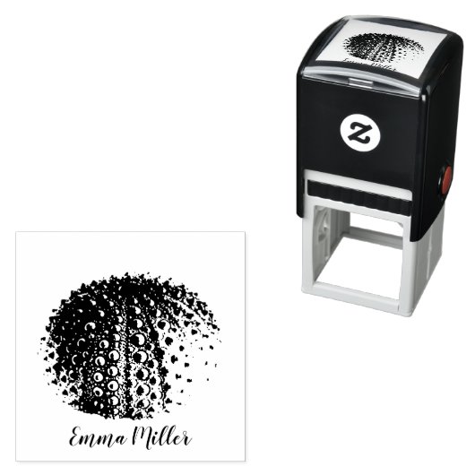 Ocean Art Zee Urchin Custom Signature Zelfinktende Stempel (In situ)