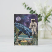 Ocean Astronaut Beach Collage Briefkaart (Staand voorkant)