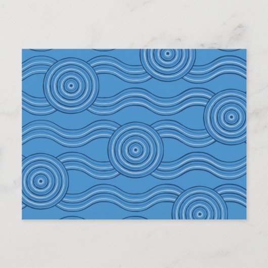 Ocean Australian Dreamtime River Pattern Briefkaar Briefkaart (Voorkant)