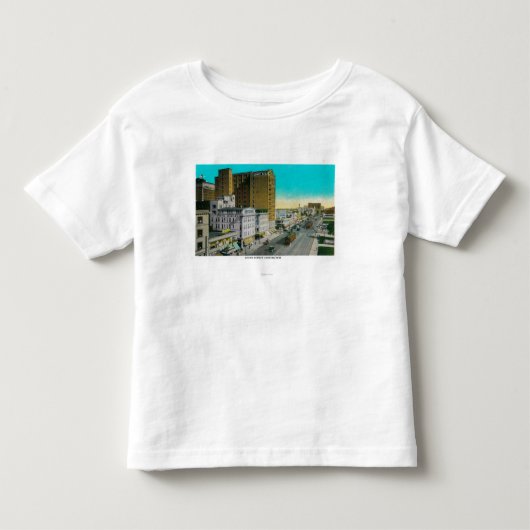 Ocean Avenue die naar het oosten kijkt, Long Beach Kinder Shirts (Voorkant)