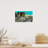 Ocean Avenue die naar het oosten kijkt, Long Beach Poster (Keuken)