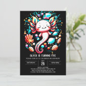 Ocean Axolotl digitale verjaardag Kaart (Staand voorkant)