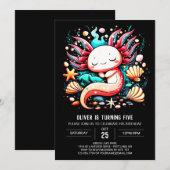 Ocean Axolotl Kinderen Verjaardag Kaart (Voorkant / Achterkant)