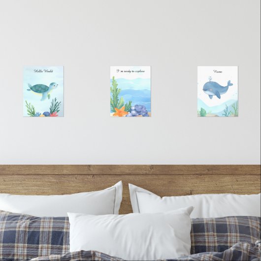Ocean Baby Nursery Room Decor Muurkunst Sets (Slaapkamer)