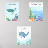 Ocean Baby Nursery Room Decor Muurkunst Sets (Voorkant)