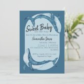 Ocean Baby Shower Invitation Kaart (Staand voorkant)